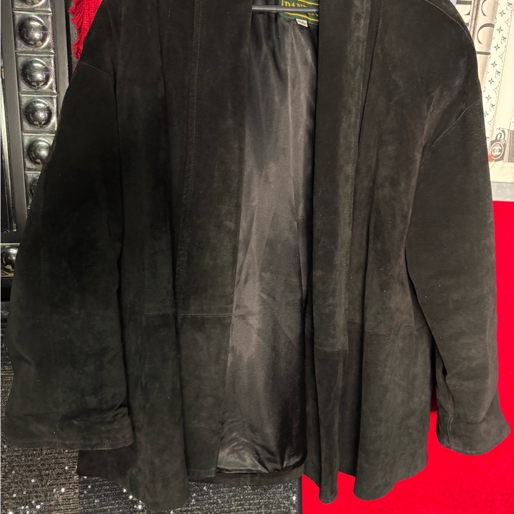 Danier BLACK LARGE flowing oversized M woman's 90's swing jacket. - Picture 10 of 16